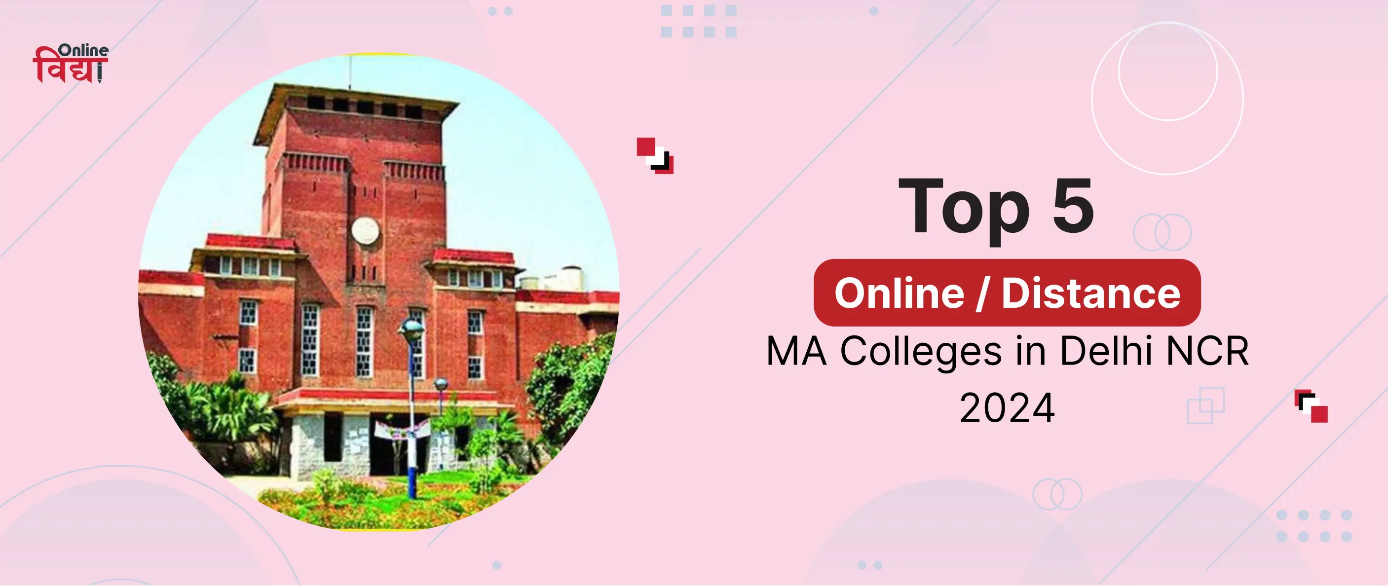 Top 5 online /Distance MA Colleges in Delhi NCR 2024